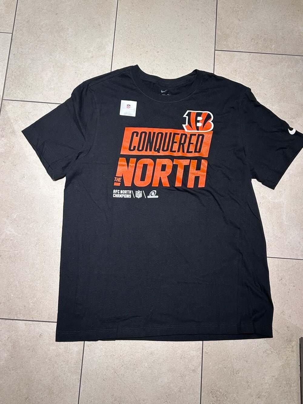 Nike Cincinnati Bengals Conquered The North T-Shirt Size L Black